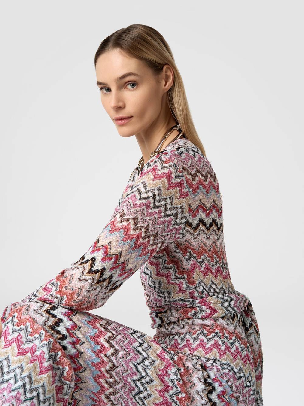 Missoni Tuta lunga in viscosa lamé zig zag Presa