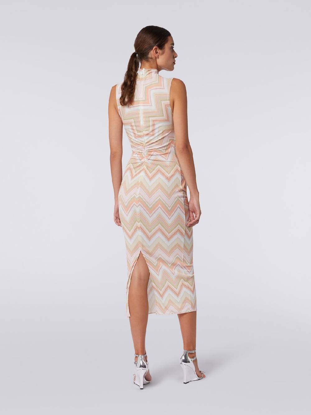 Missoni Abito longuette in viscosa zig zag con arricciature Online