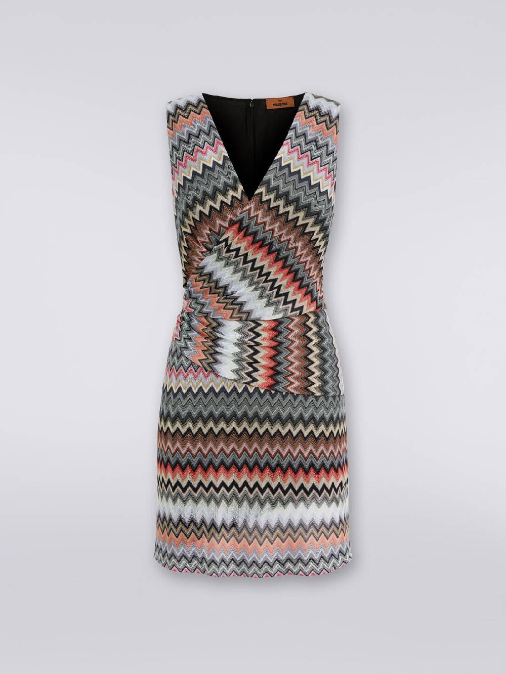 Missoni Mini-abito con scollatura a V in cotone e viscosa zig zag Offerte