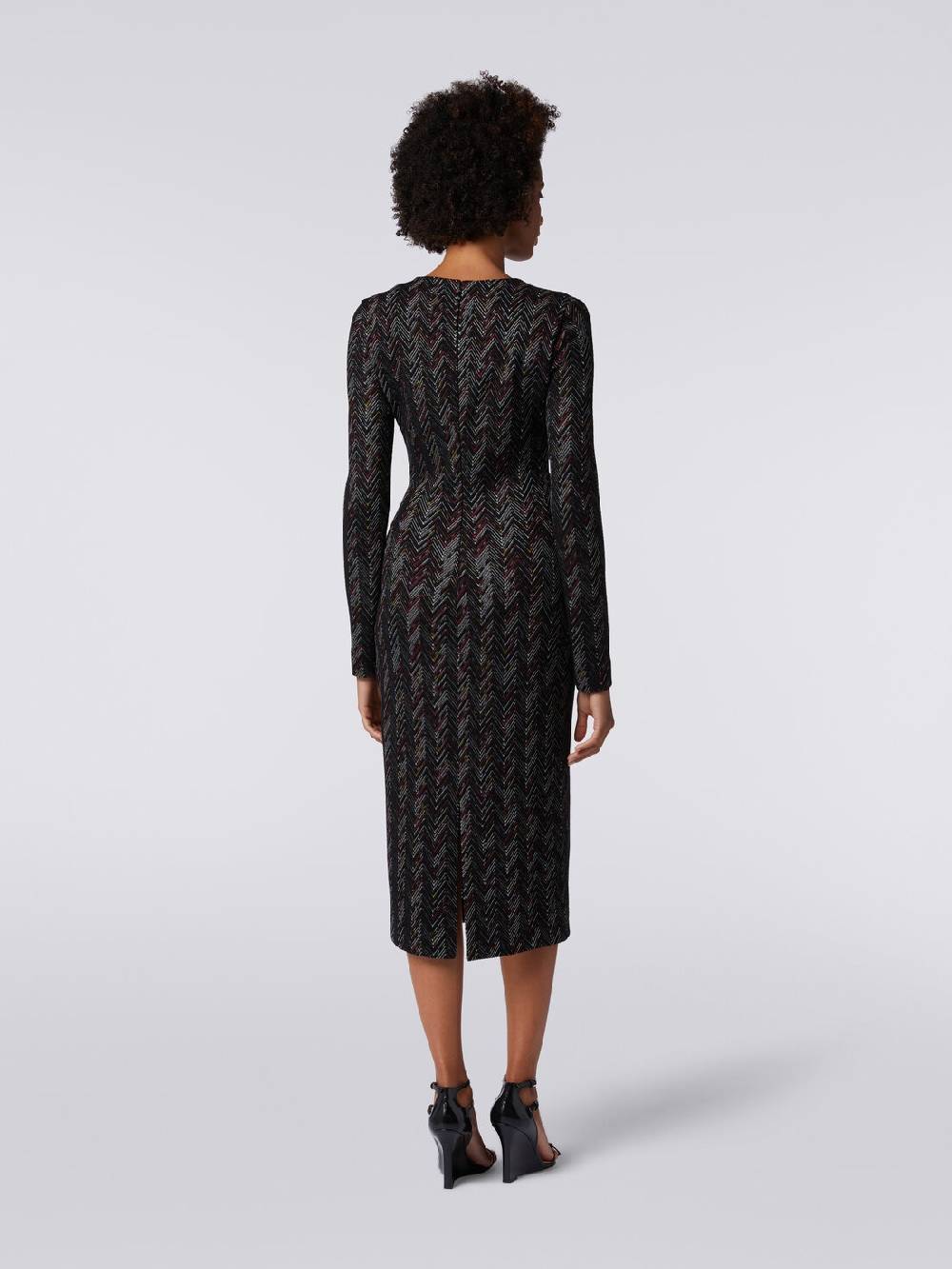 Missoni Abito lungo con scollatura a V in lana e viscosa zig zag Hotsell