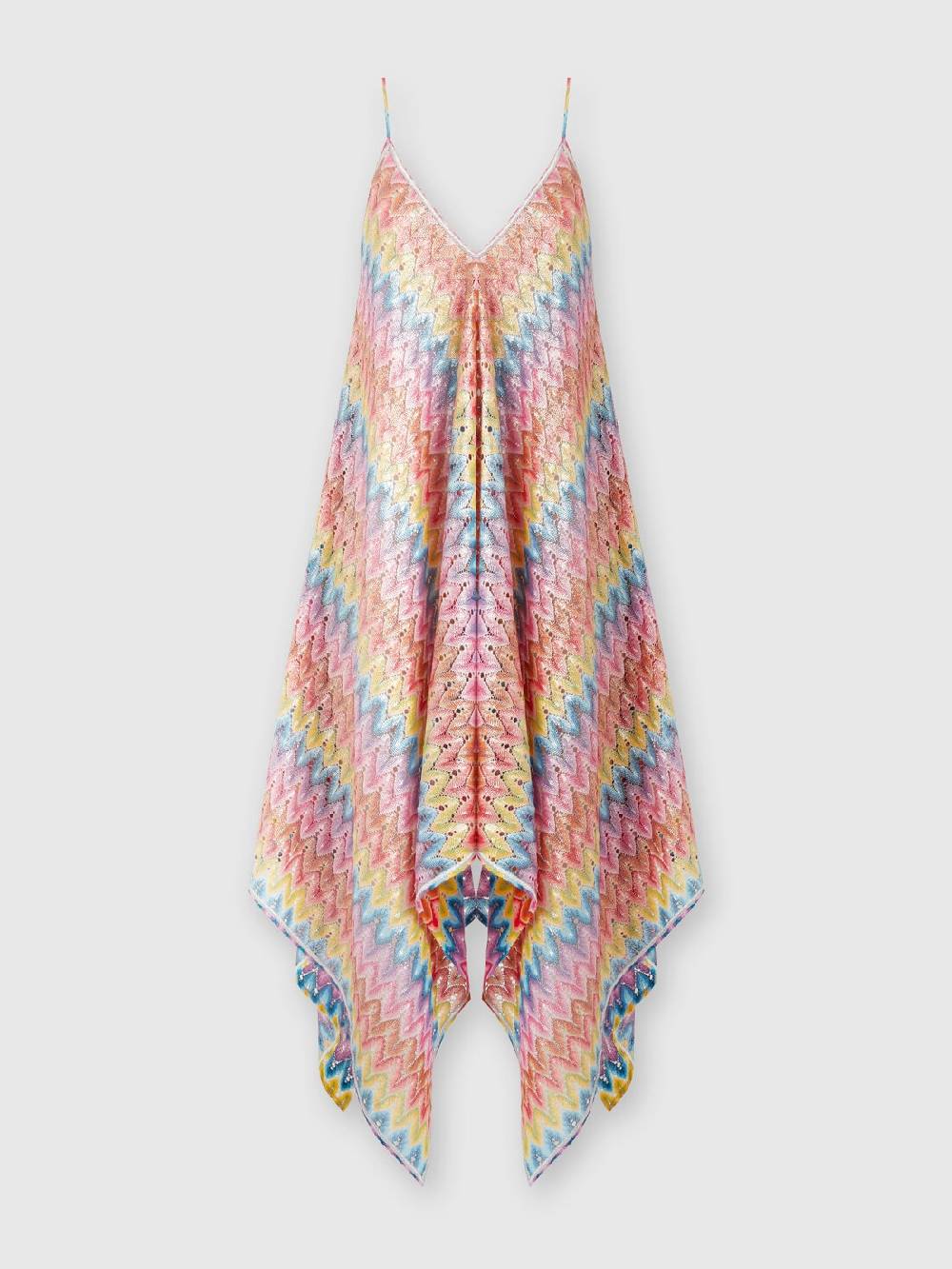 Missoni Abito copricostume a foulard in pizzo spalmato Vendita Economica
