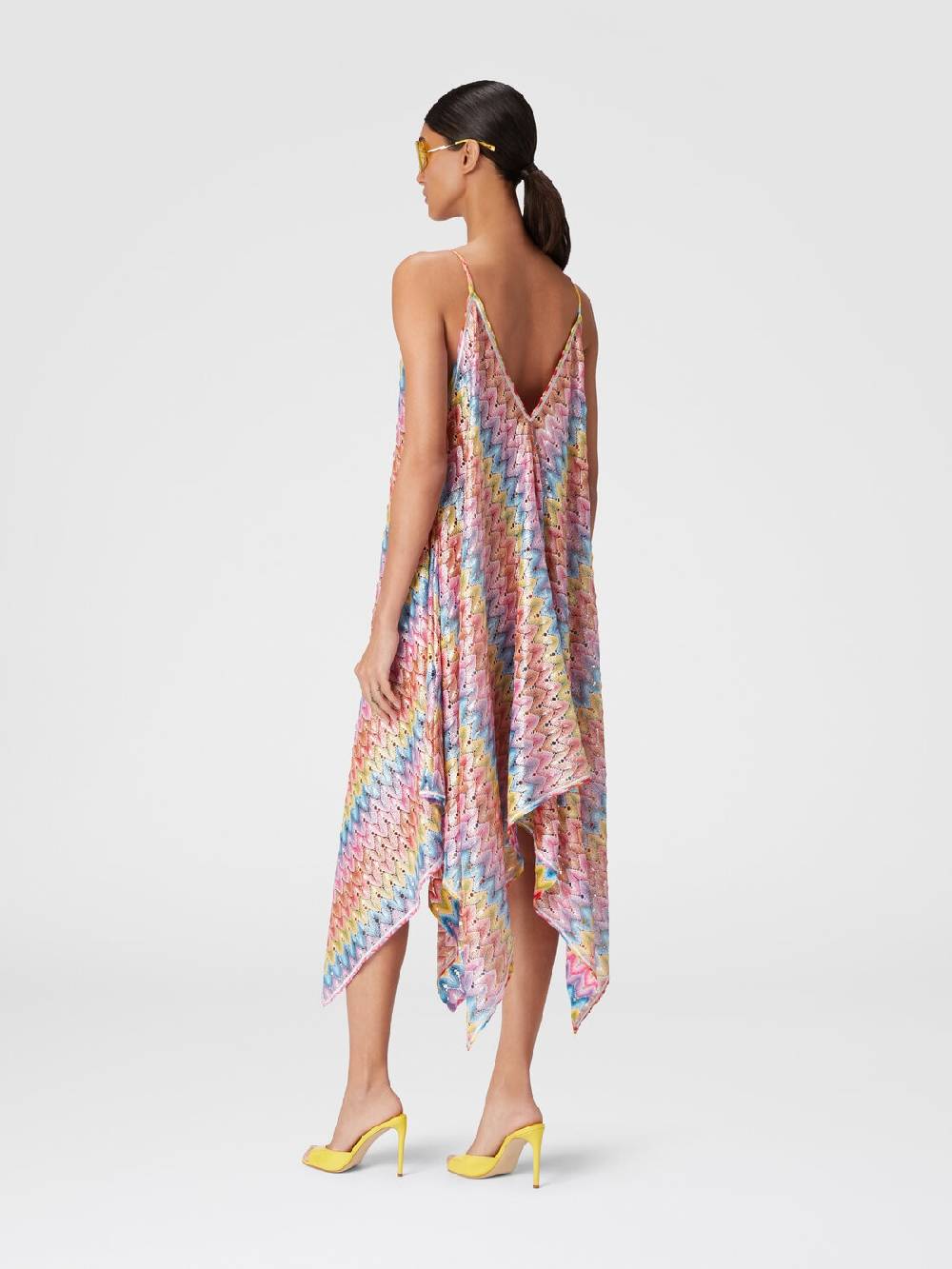 Missoni Abito copricostume a foulard in pizzo spalmato Vendita Economica