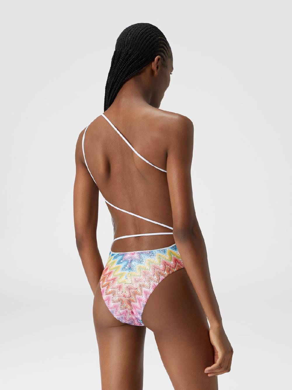 Missoni Costume intero monospalla in pizzo spalmato Negozio