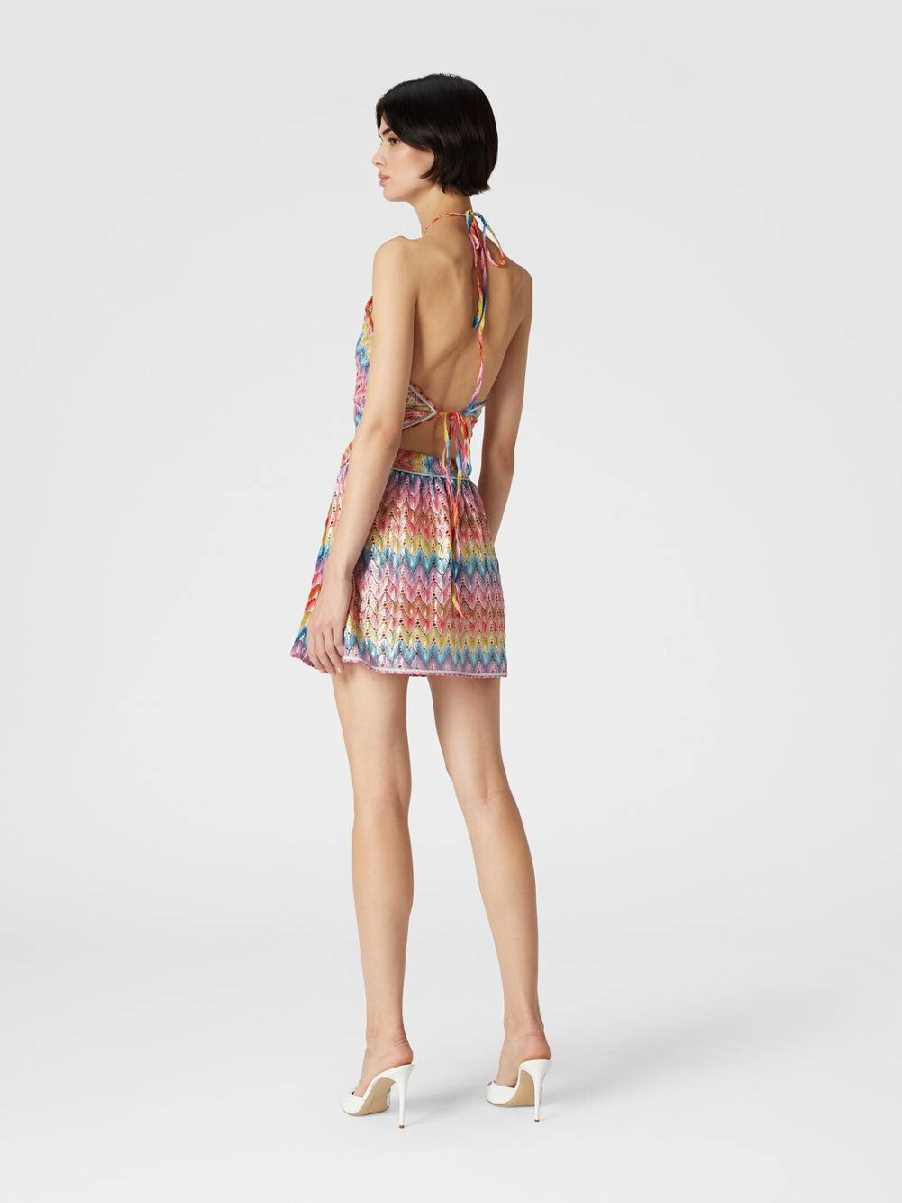 Missoni Top a fazzoletto in pizzo di misto cotone spalmato In Saldo