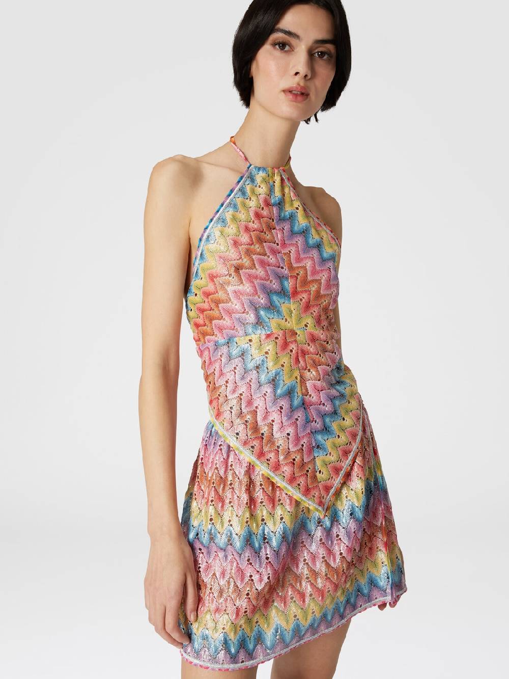 Missoni Top a fazzoletto in pizzo di misto cotone spalmato In Saldo