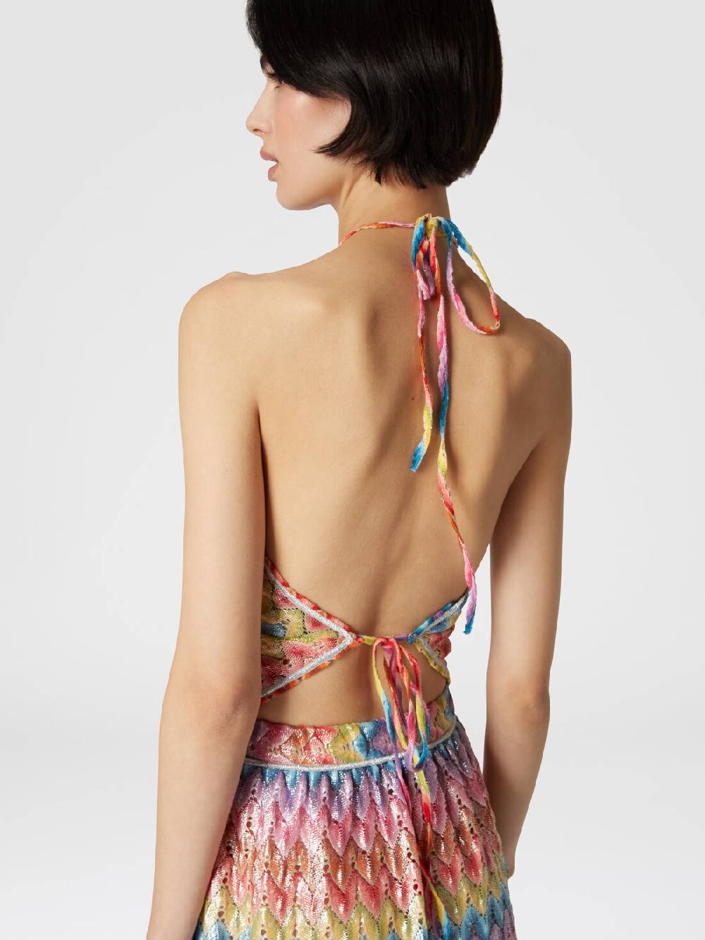Missoni Top a fazzoletto in pizzo di misto cotone spalmato In Saldo