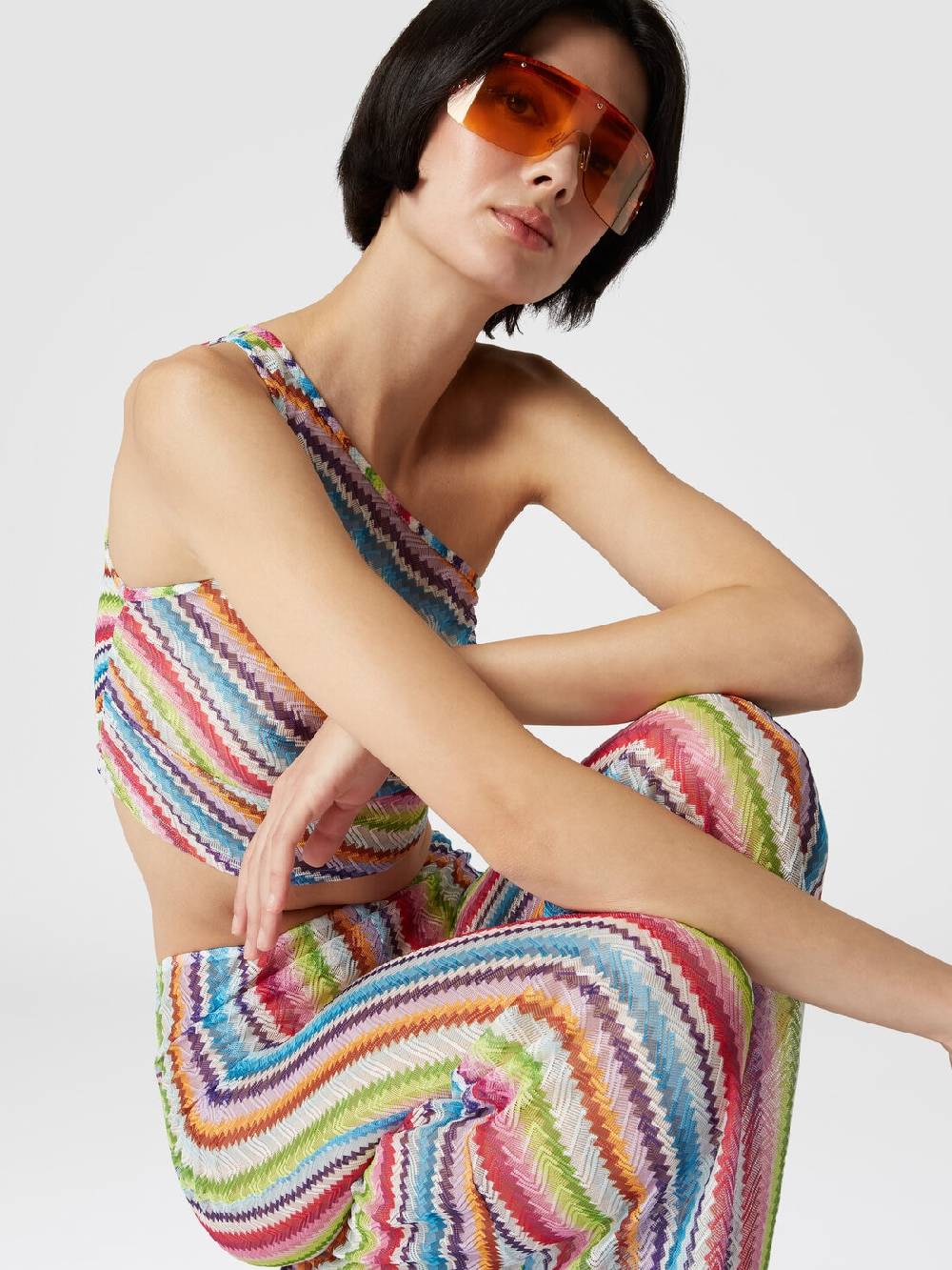 Missoni Pantaloni copricostume a vista bassa stampa zig zag Italia