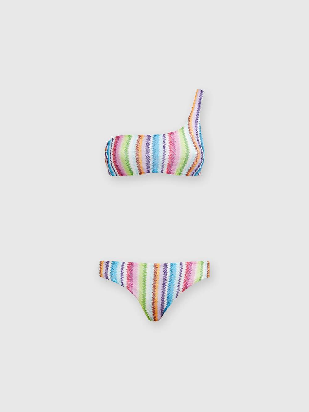 Missoni Bikini monospalla stampa zig zag 2025