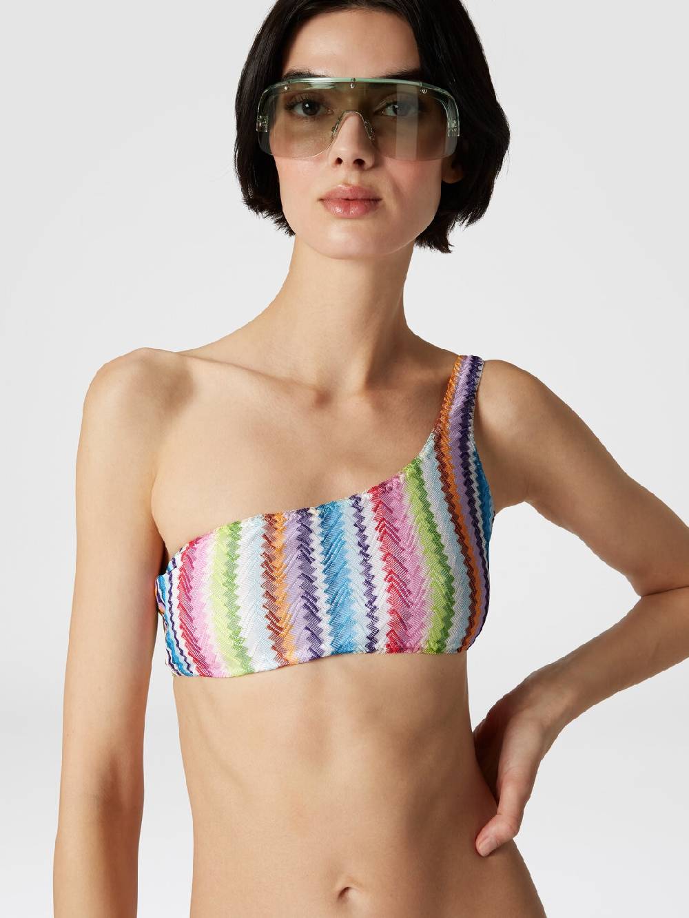 Missoni Bikini monospalla stampa zig zag 2025