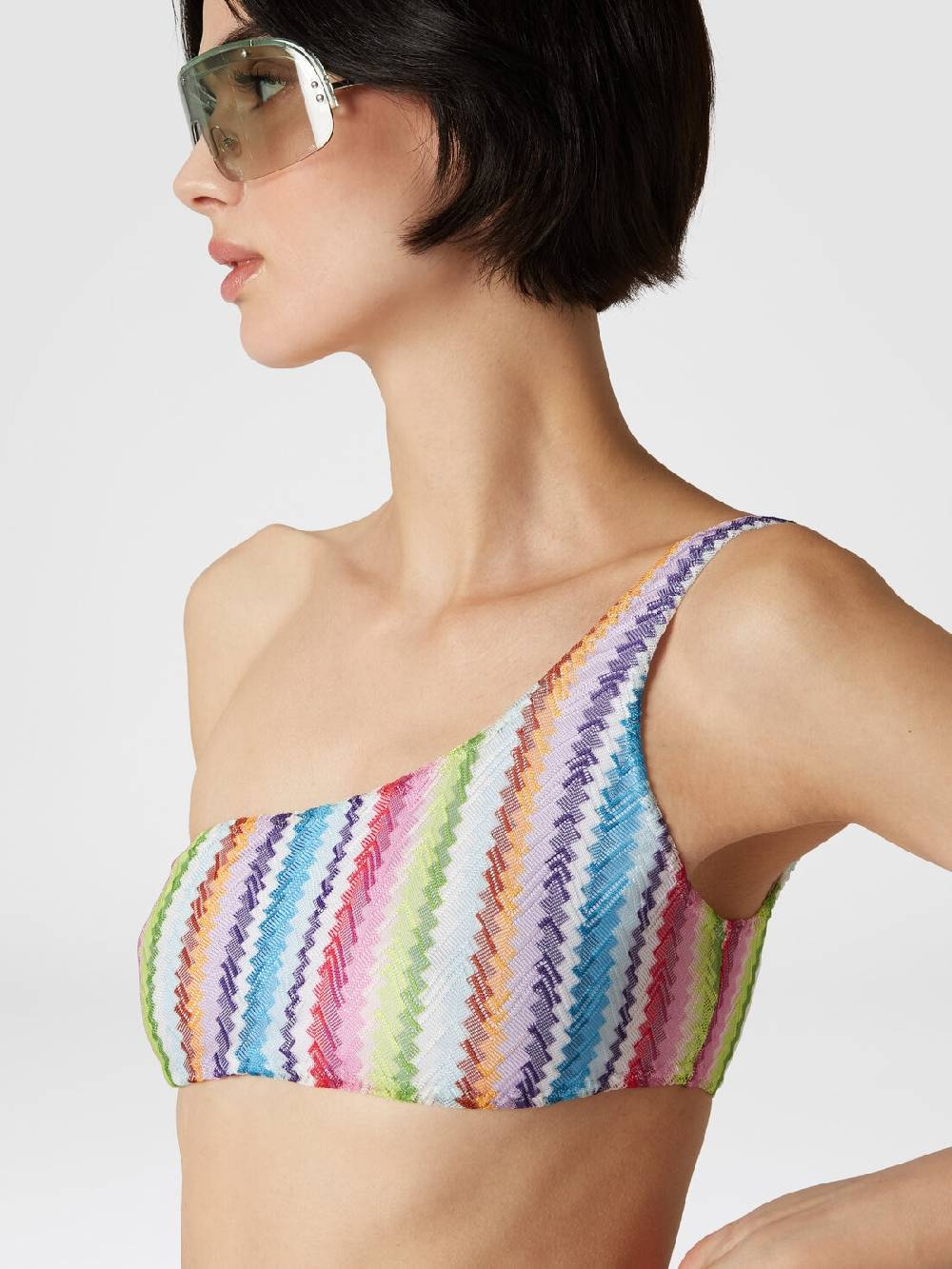 Missoni Bikini monospalla stampa zig zag 2025