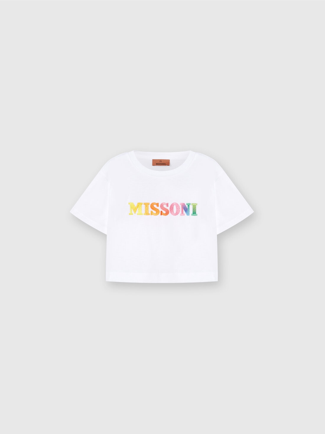Missoni T-shirt in jersey di cotone con scritta logo Nuovo
