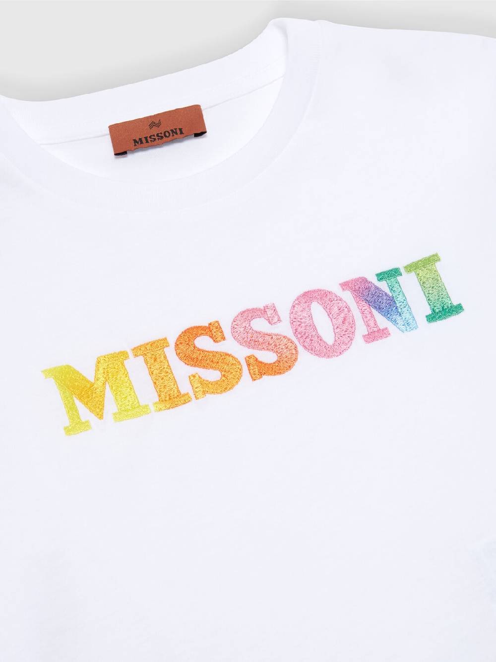 Missoni T-shirt in jersey di cotone con scritta logo Nuovo