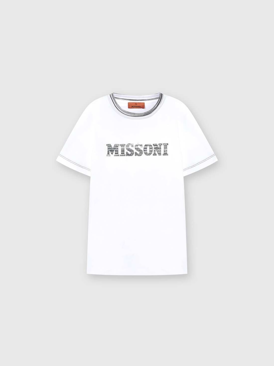 Missoni T-shirt in jersey di cotone con logo Qualità