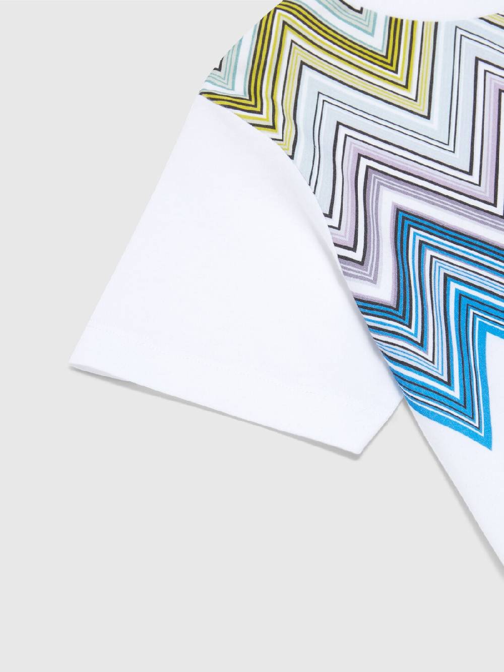 Missoni T-shirt a maniche corte in cotone con stampa chevron Pezzi Unici