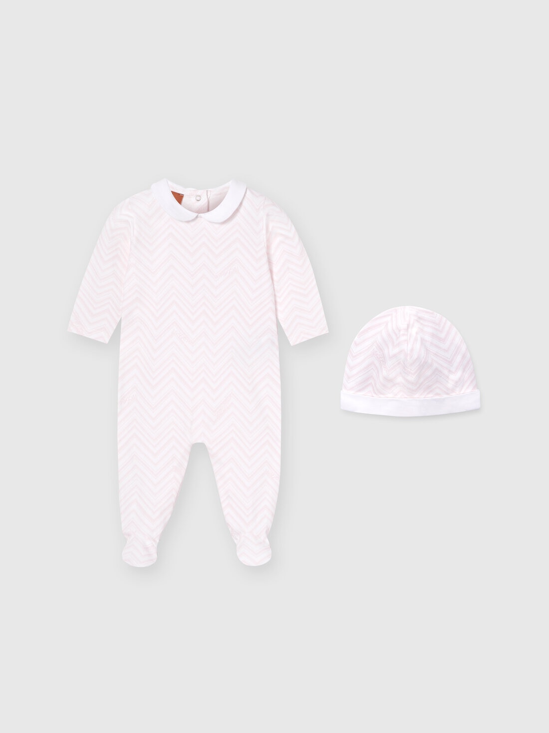 Missoni Set due pezzi con tutina e zuccotto in cotone zig zag Negozi Online