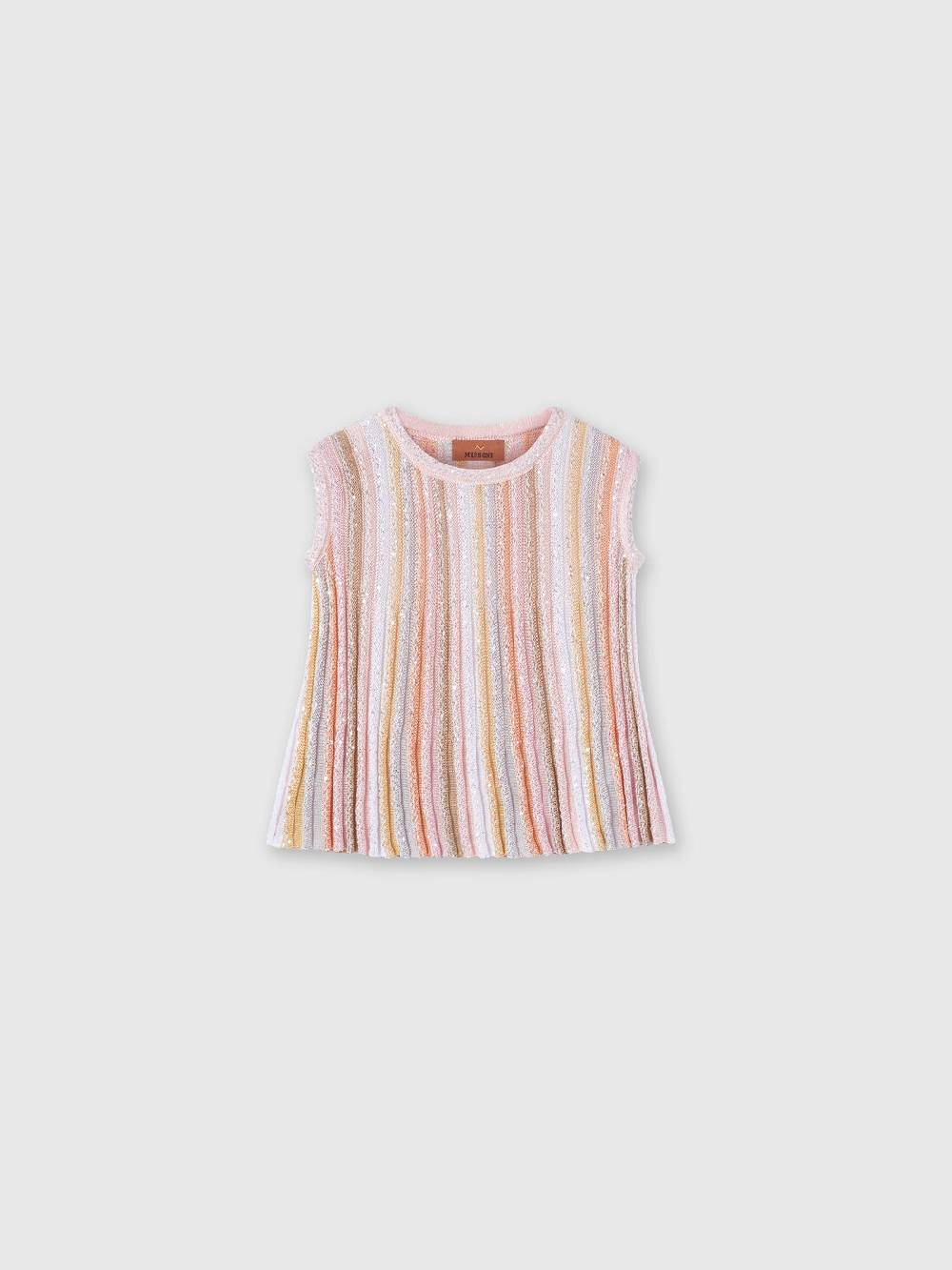 Missoni Top senza maniche in maglia di viscosa plissée con paillettes Acquista Ora