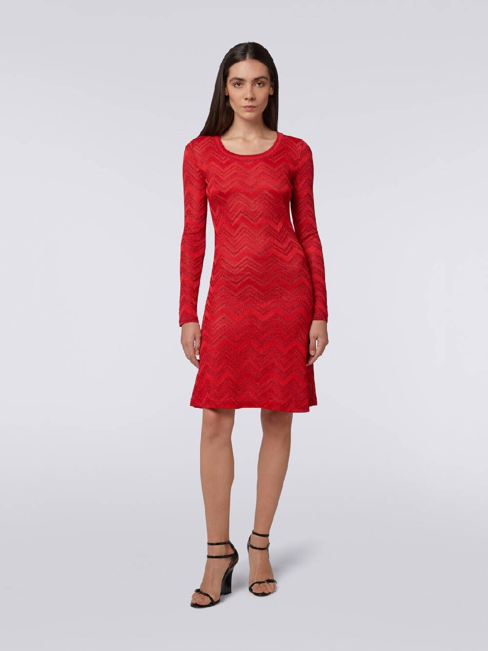 Missoni Abito in maglia zig zag tonale con lurex Promozione Limitata
