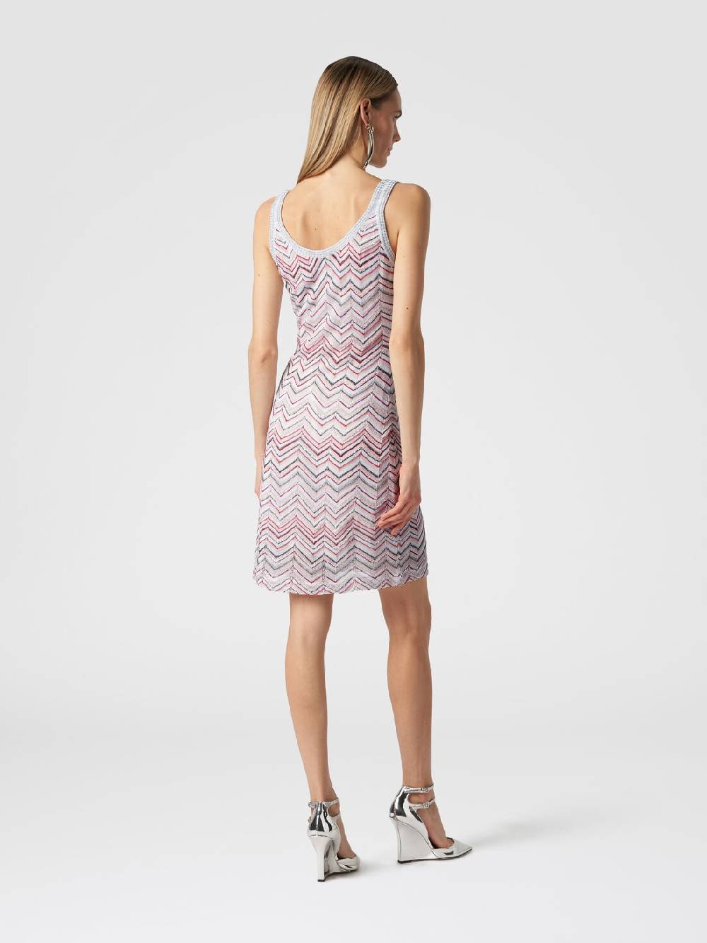 Missoni Mini-abito senza maniche in misto viscosa zig zag con paillettes Shopping Online