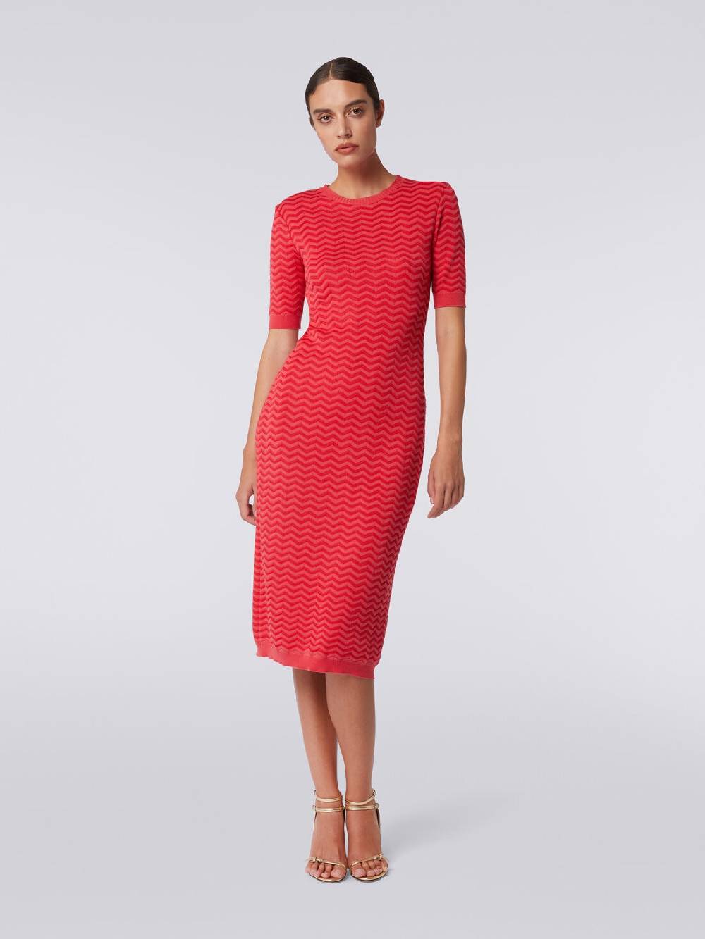 Missoni Abito longuette girocollo in maglia chevron Affare Del Giorno