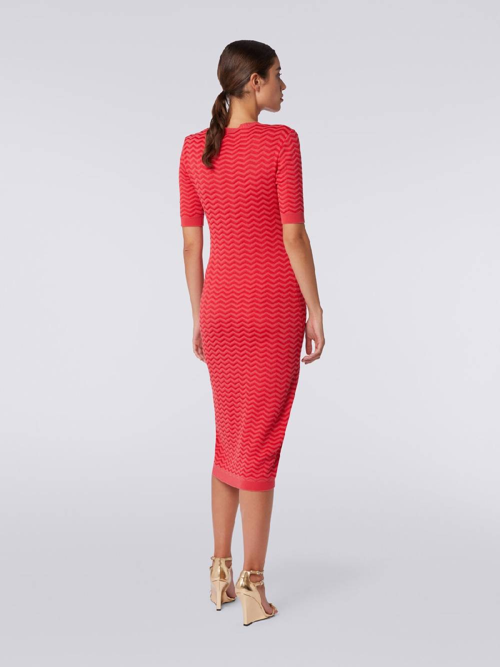 Missoni Abito longuette girocollo in maglia chevron Affare Del Giorno