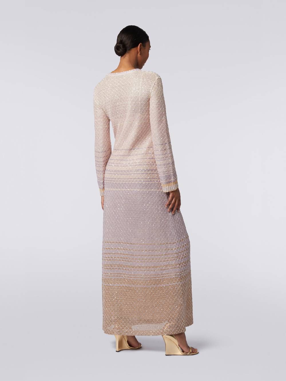 Missoni Abito lungo in maglia dégradé con paillettes Prezzo Ridotto