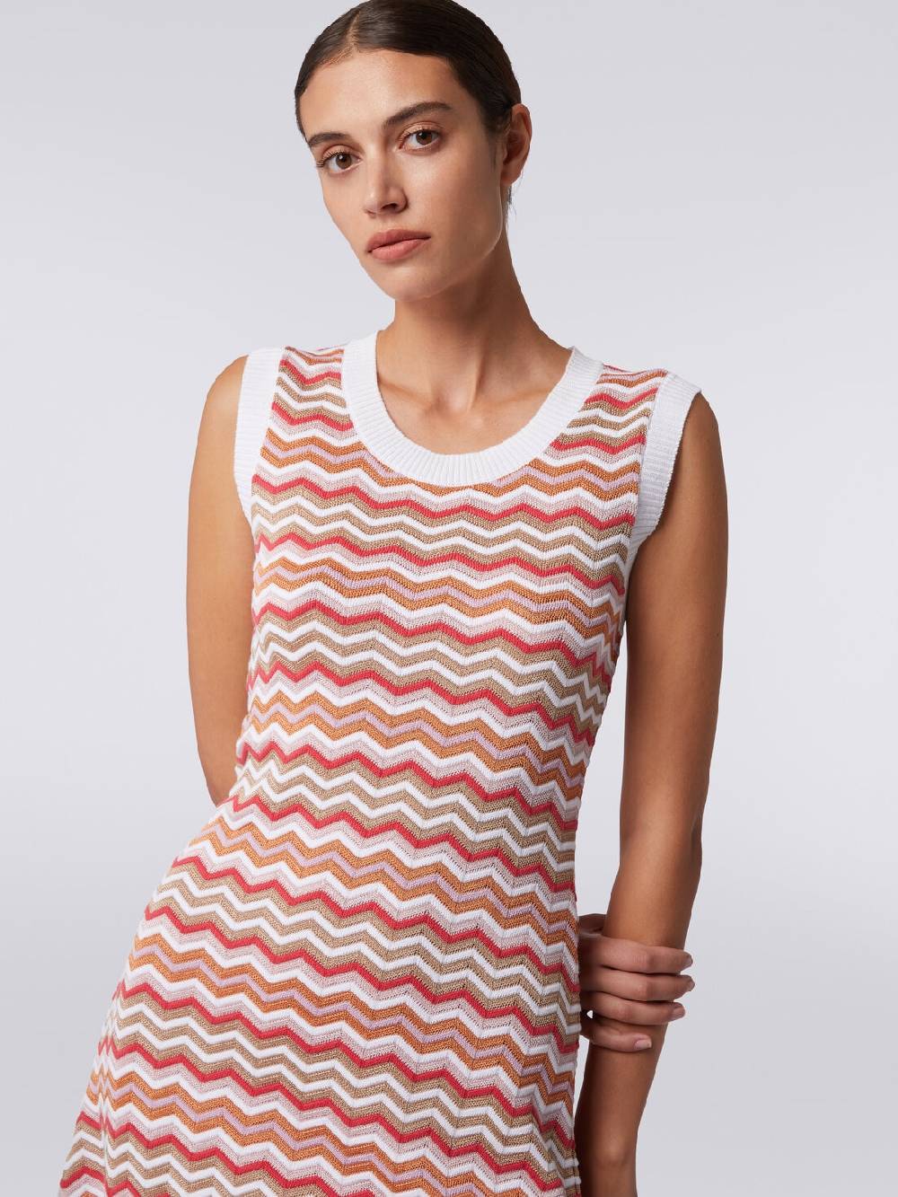 Missoni Abito senza maniche in maglia zig zag Offerta