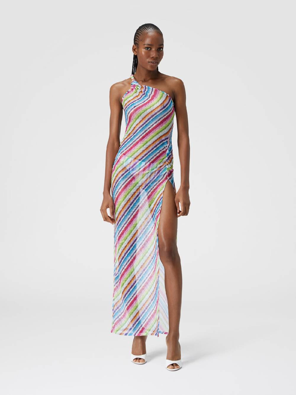Missoni Abito copricostume stampa zig zag con scollatura a nodo Outlet