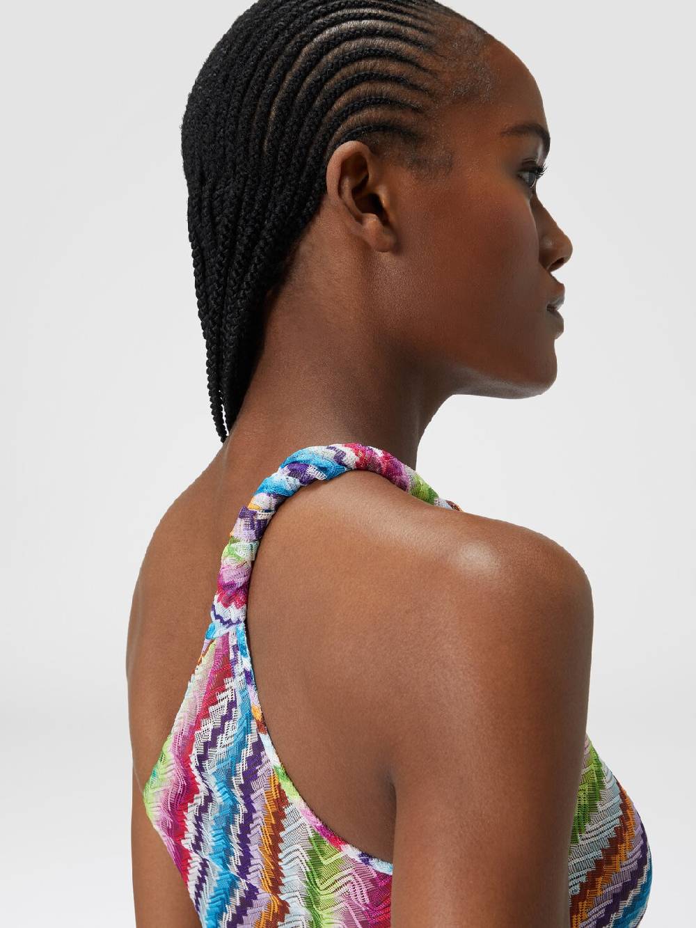 Missoni Abito copricostume stampa zig zag con scollatura a nodo Outlet