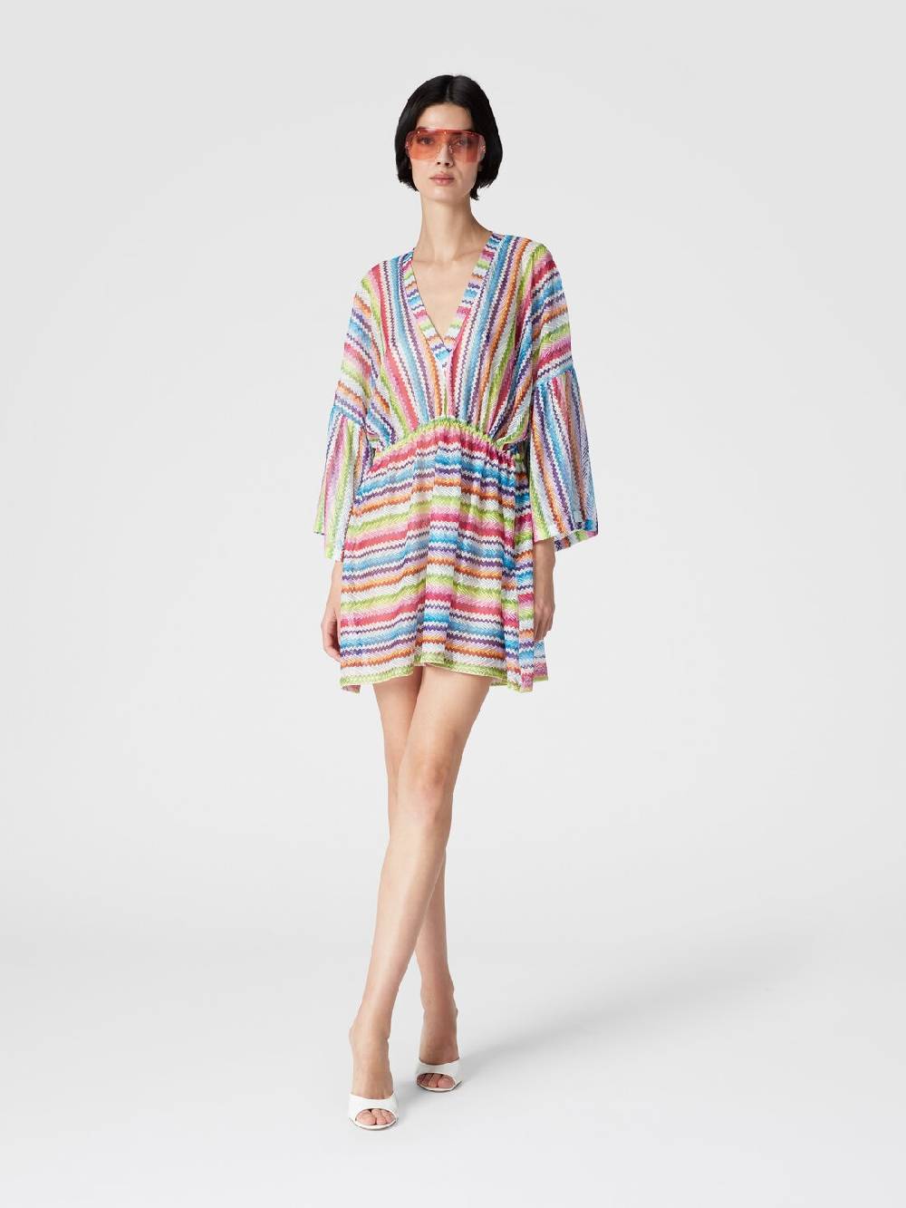 Missoni Caftano copricostume corto stampa zig zag Saldi