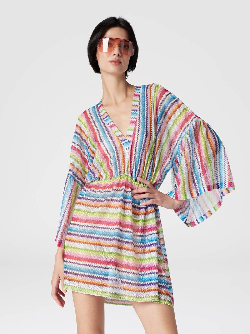 Missoni Caftano copricostume corto stampa zig zag Saldi