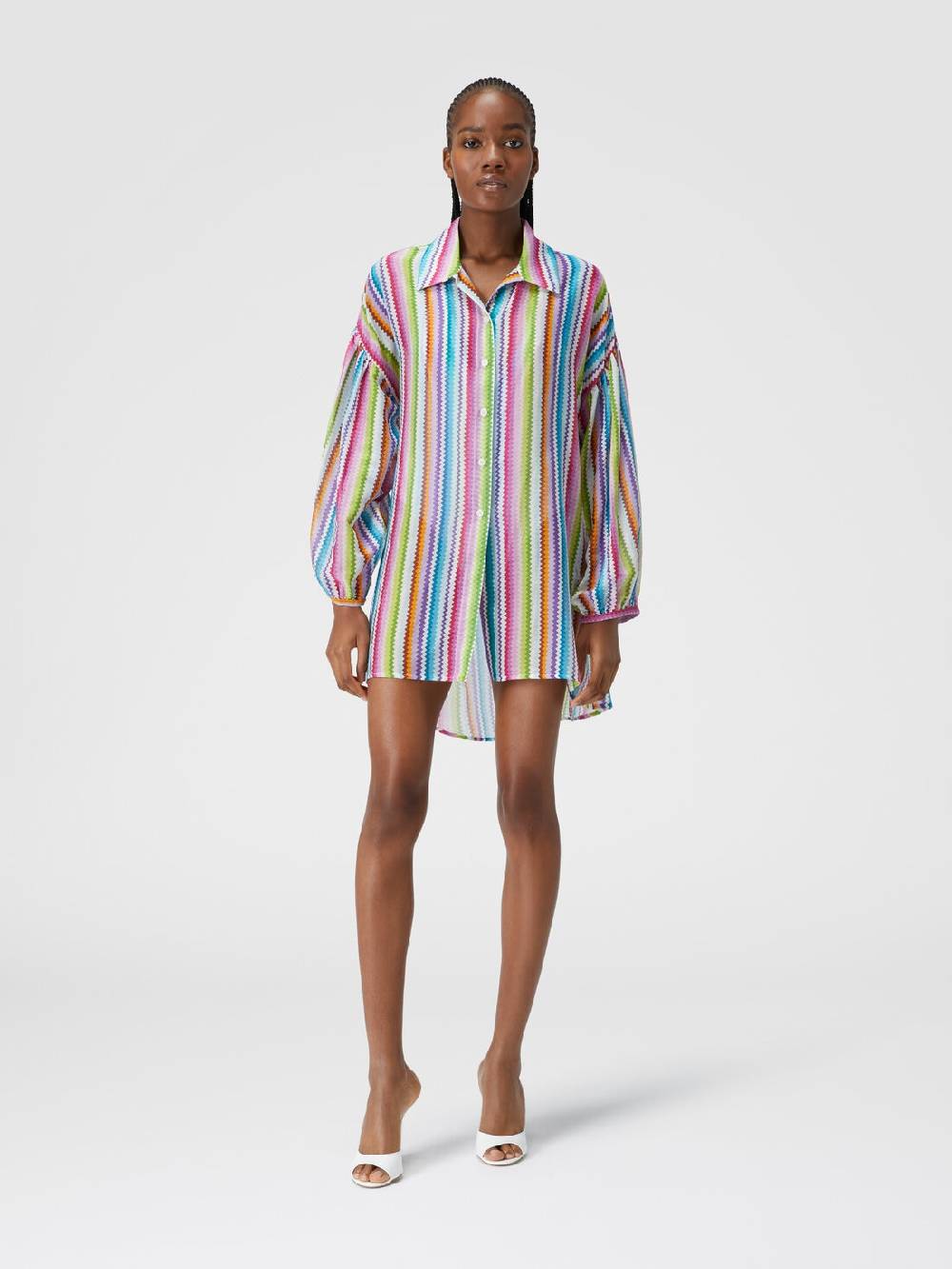 Missoni Camicia oversize in seta e cotone stampata Offerte