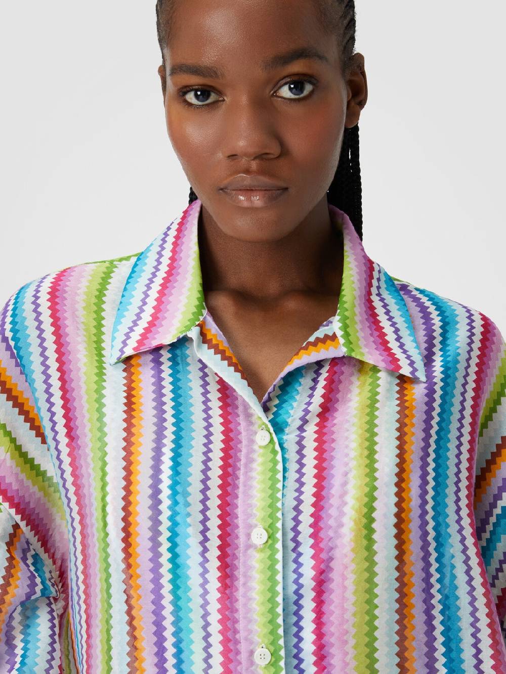 Missoni Camicia oversize in seta e cotone stampata Offerte