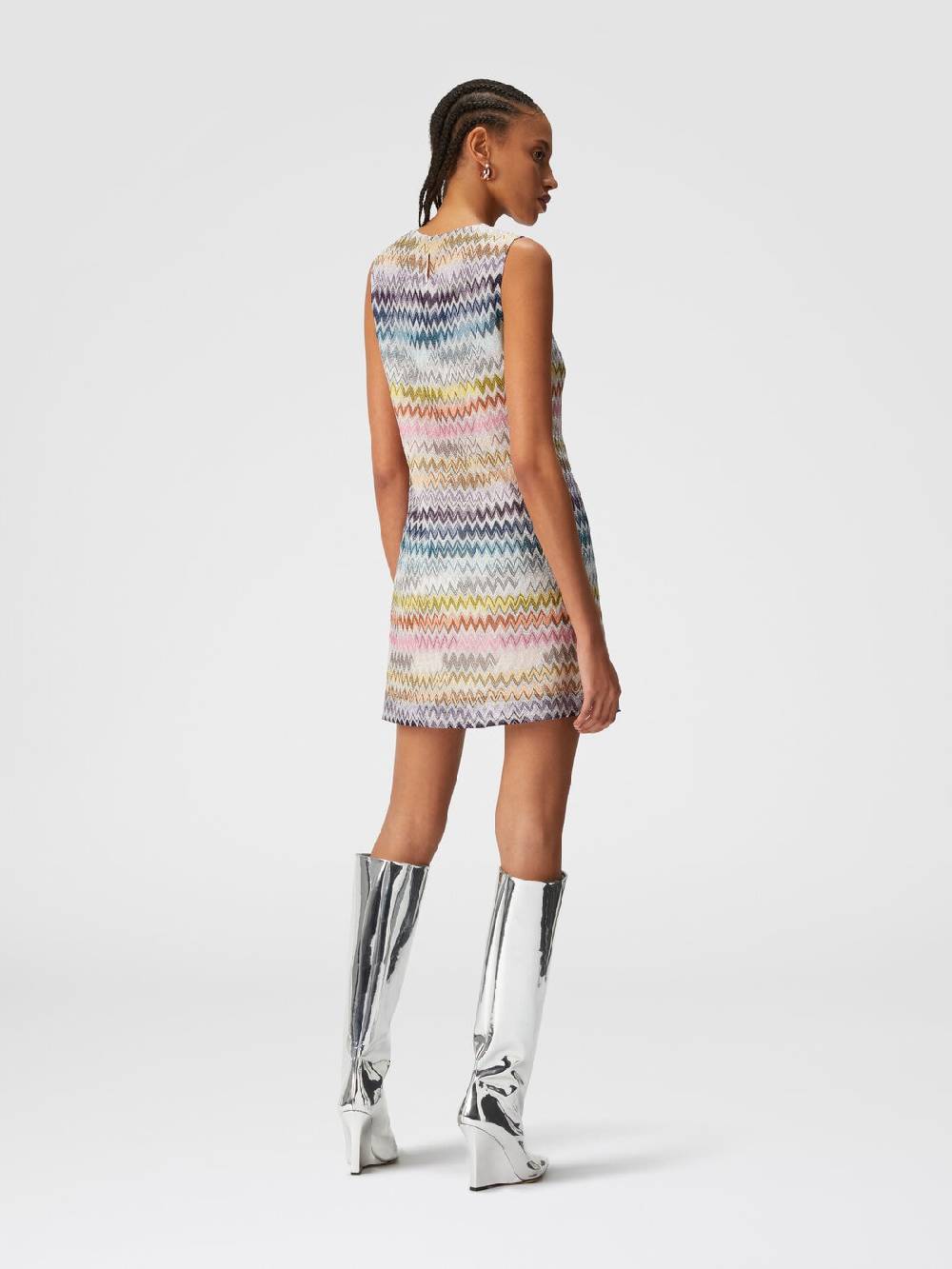 Missoni Mini-abito senza maniche in viscosa zig zag lamé Hotsell