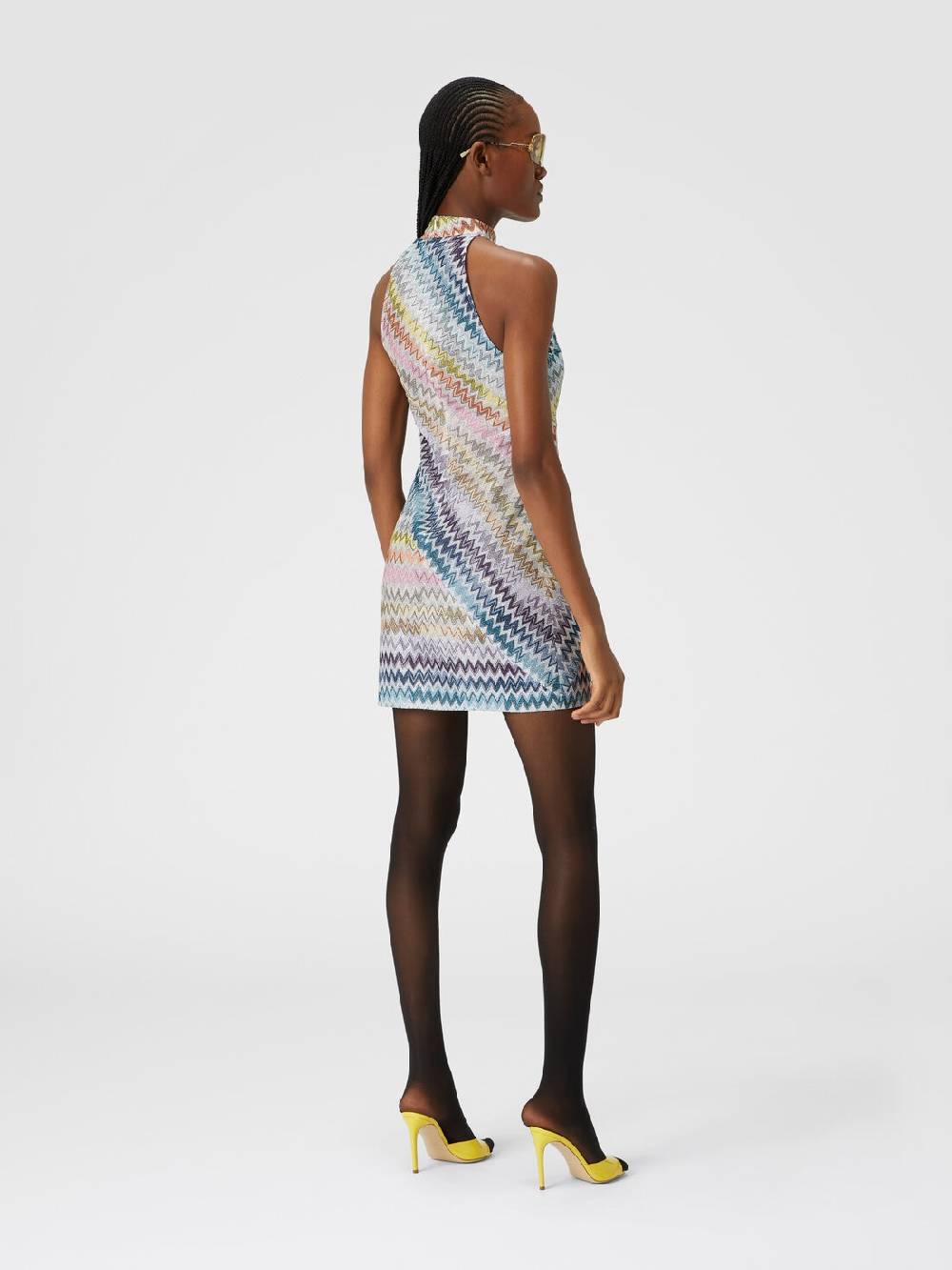 Missoni Mini-abito senza maniche in viscosa zig zag lamé Vendita Calda