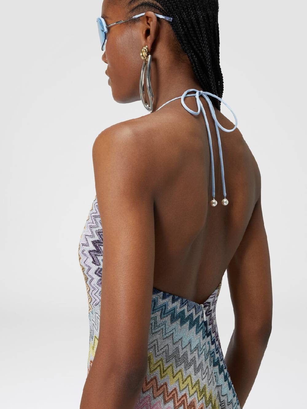 Missoni Slip dress con laccetto sul collo e applicazioni in perle Vendita Economica
