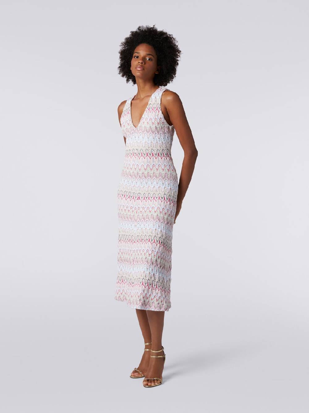 Missoni Abito con scollatura a V in misto viscosa motivo a onde Negozio