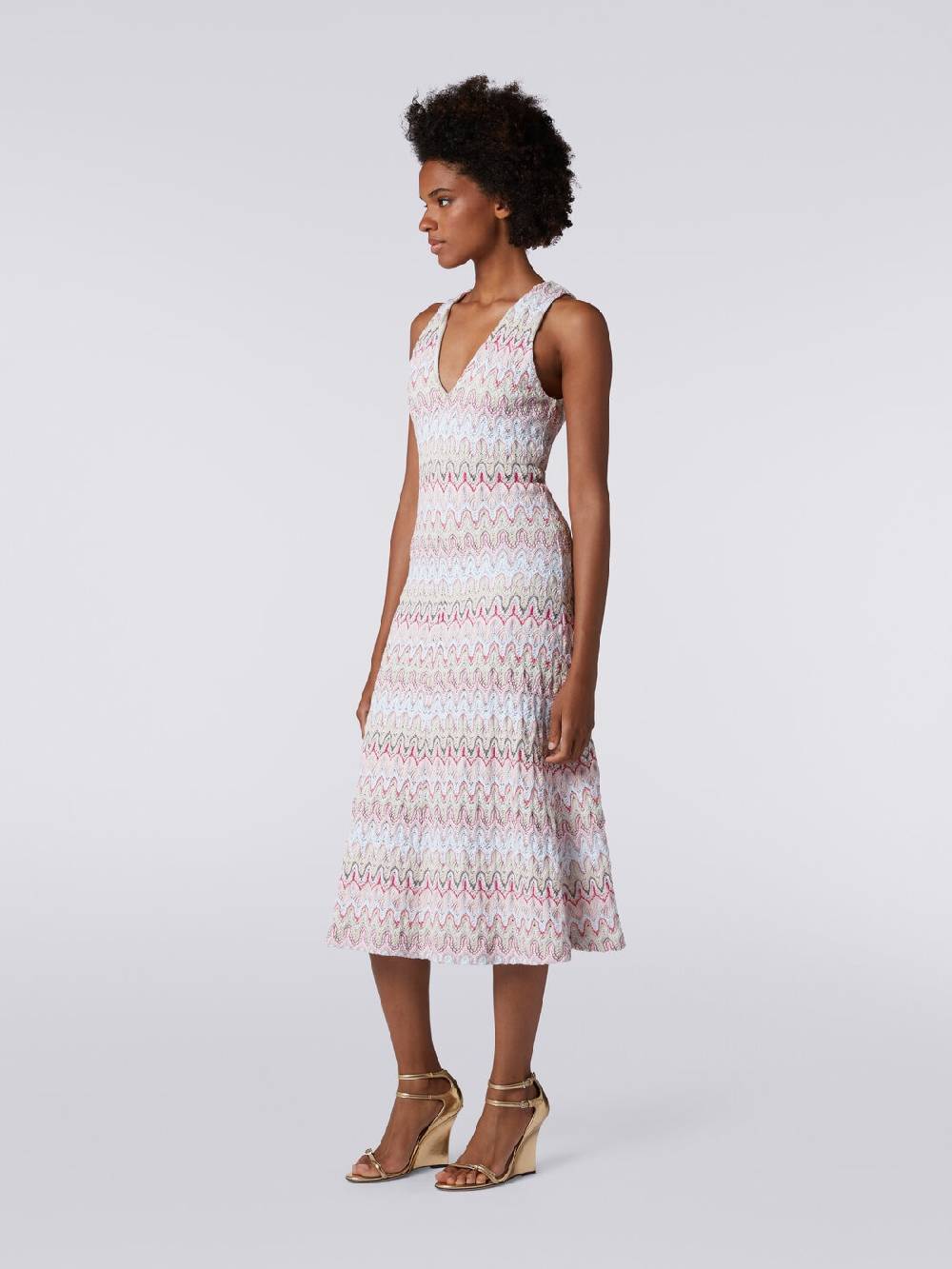 Missoni Abito con scollatura a V in misto viscosa motivo a onde Negozio