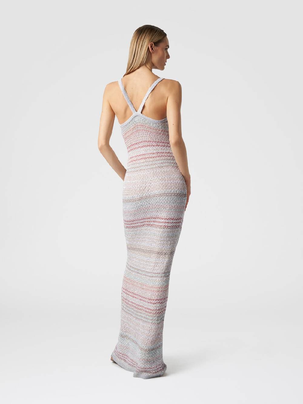 Missoni Abito lungo in maglia zig zag con trama effetto uncinetto In Saldo