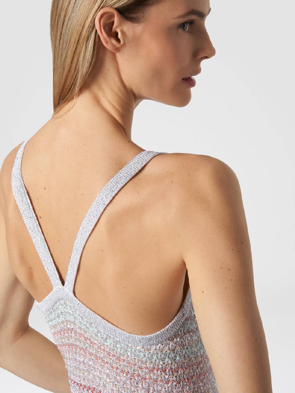 Missoni Abito lungo in maglia zig zag con trama effetto uncinetto In Saldo