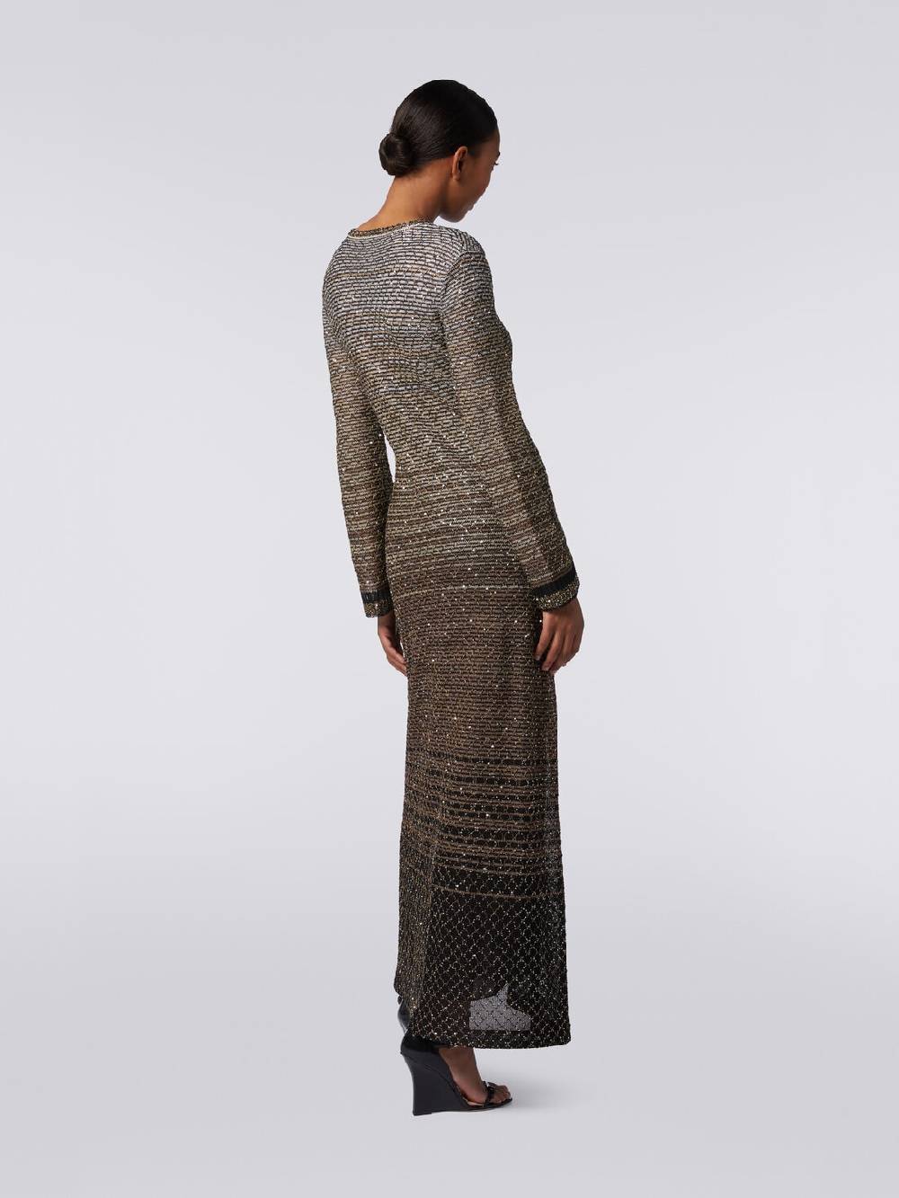 Missoni Abito lungo in maglia dégradé con paillettes Moda