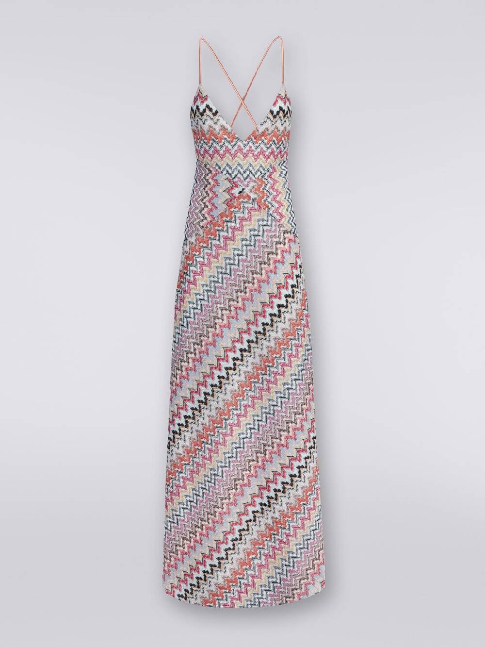Missoni Abito lungo in misto viscosa patchwork con lurex 2025