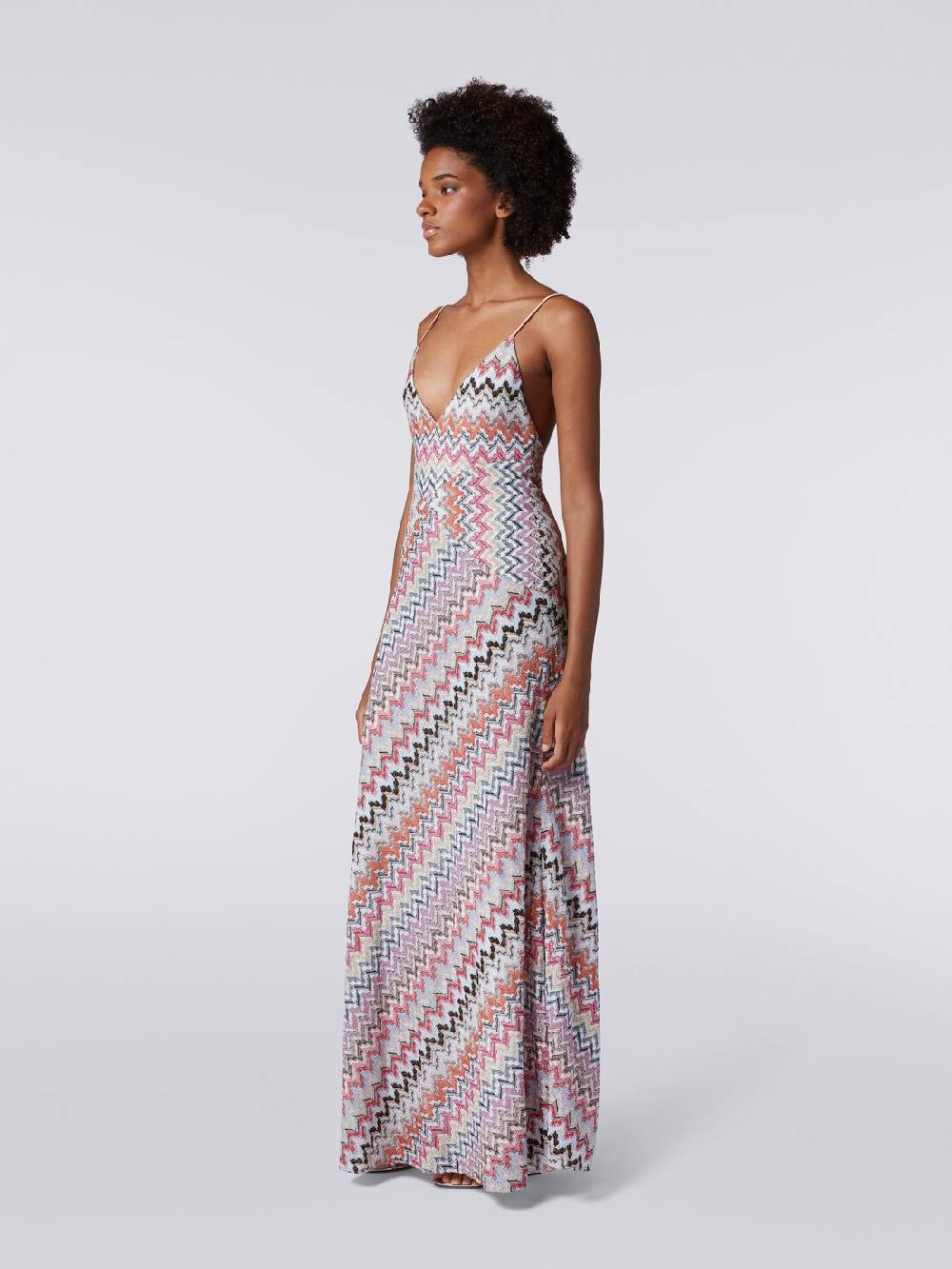 Missoni Abito lungo in misto viscosa patchwork con lurex 2025