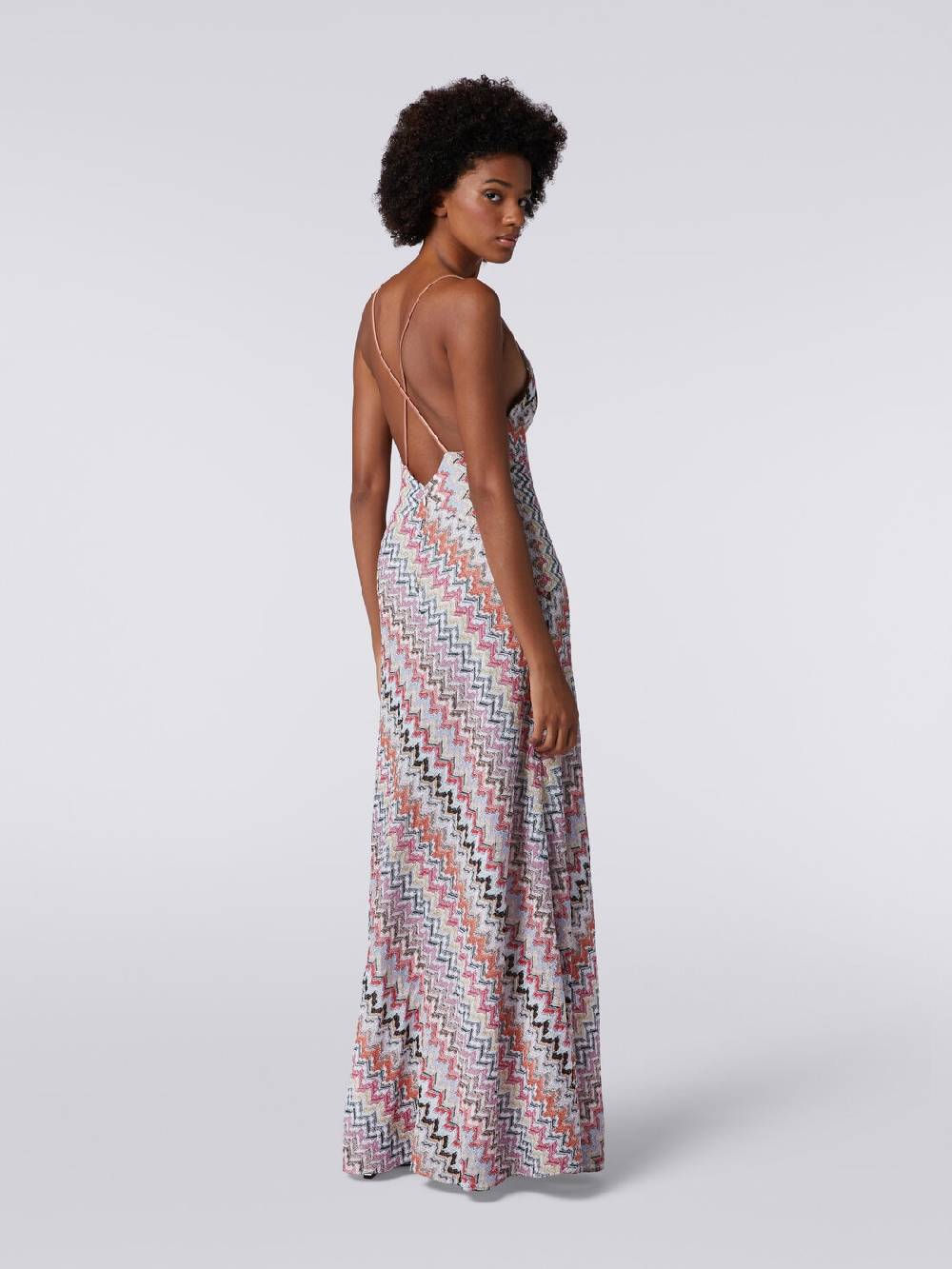 Missoni Abito lungo in misto viscosa patchwork con lurex 2025