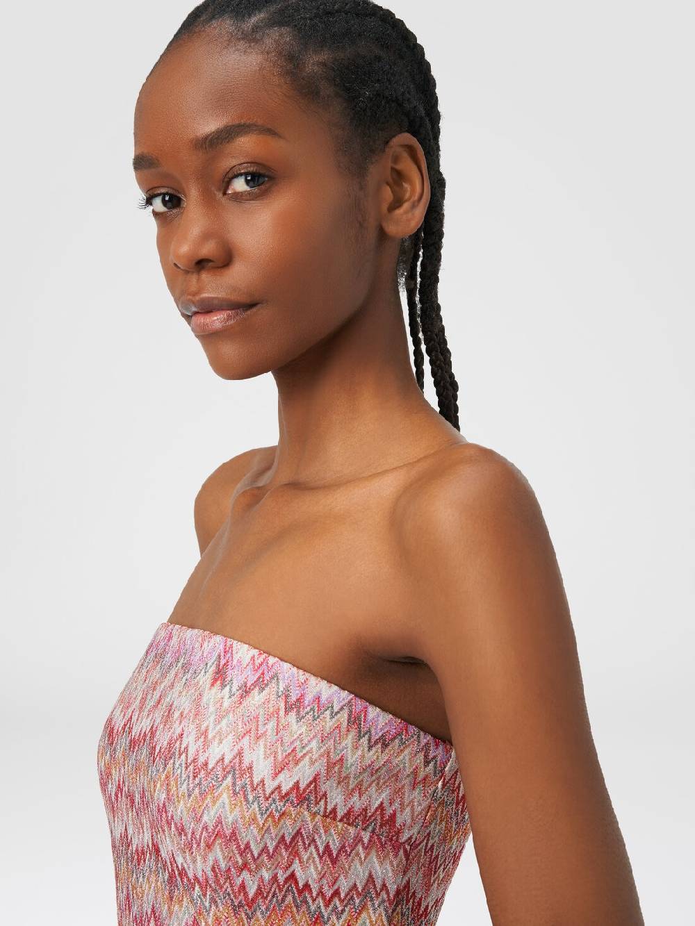 Missoni Mini-abito in viscosa lamé chevron Italy