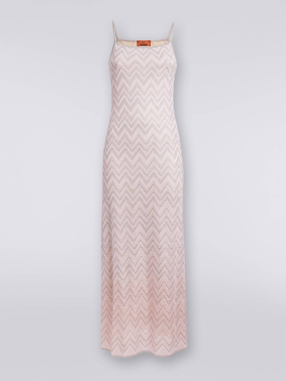 Missoni Abito lungo senza maniche in viscosa lamé zig zag 2025