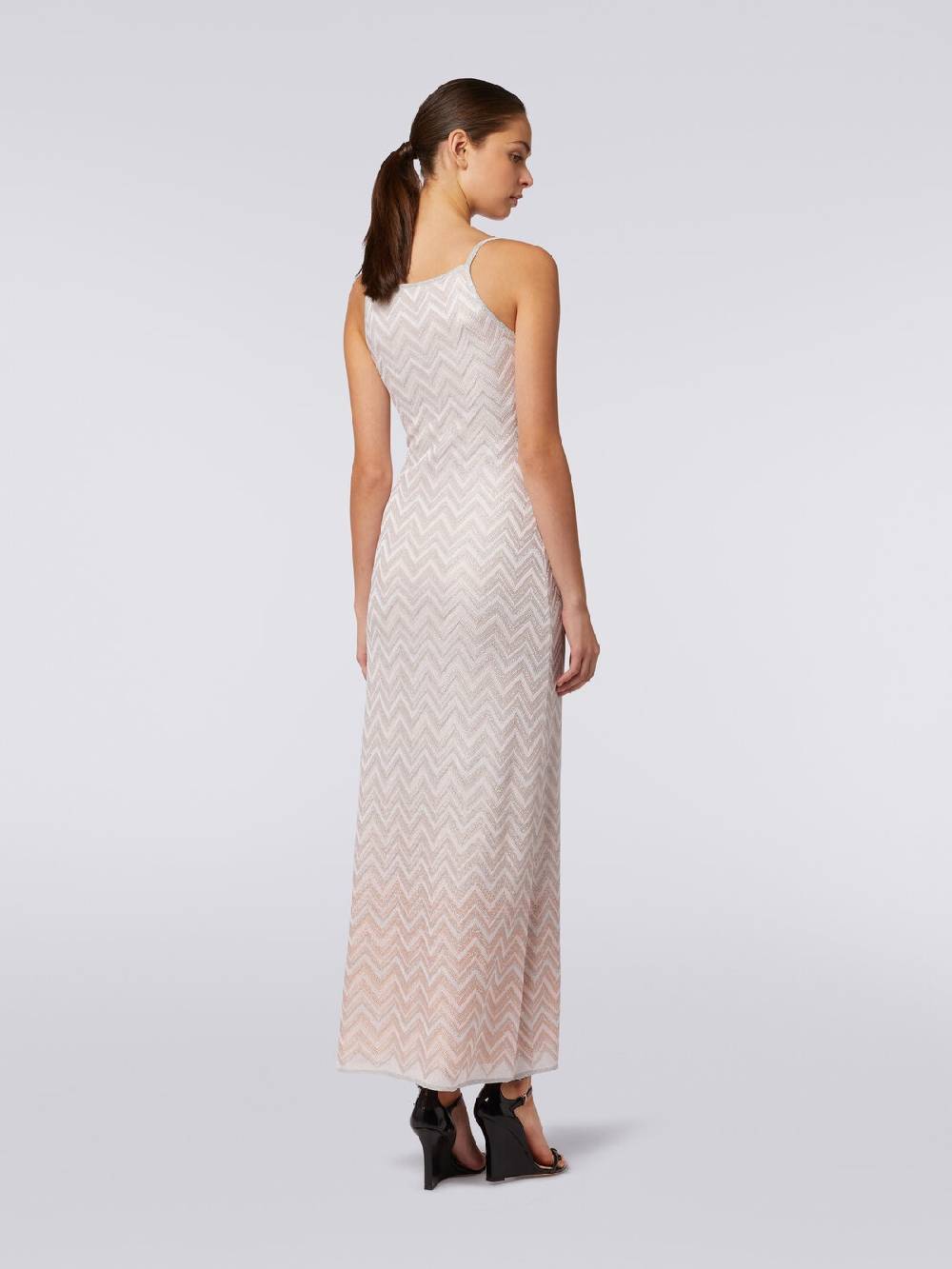 Missoni Abito lungo senza maniche in viscosa lamé zig zag 2025