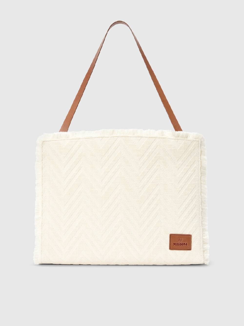 Missoni Tote bag in misto cotone con motivo chevron In Linea