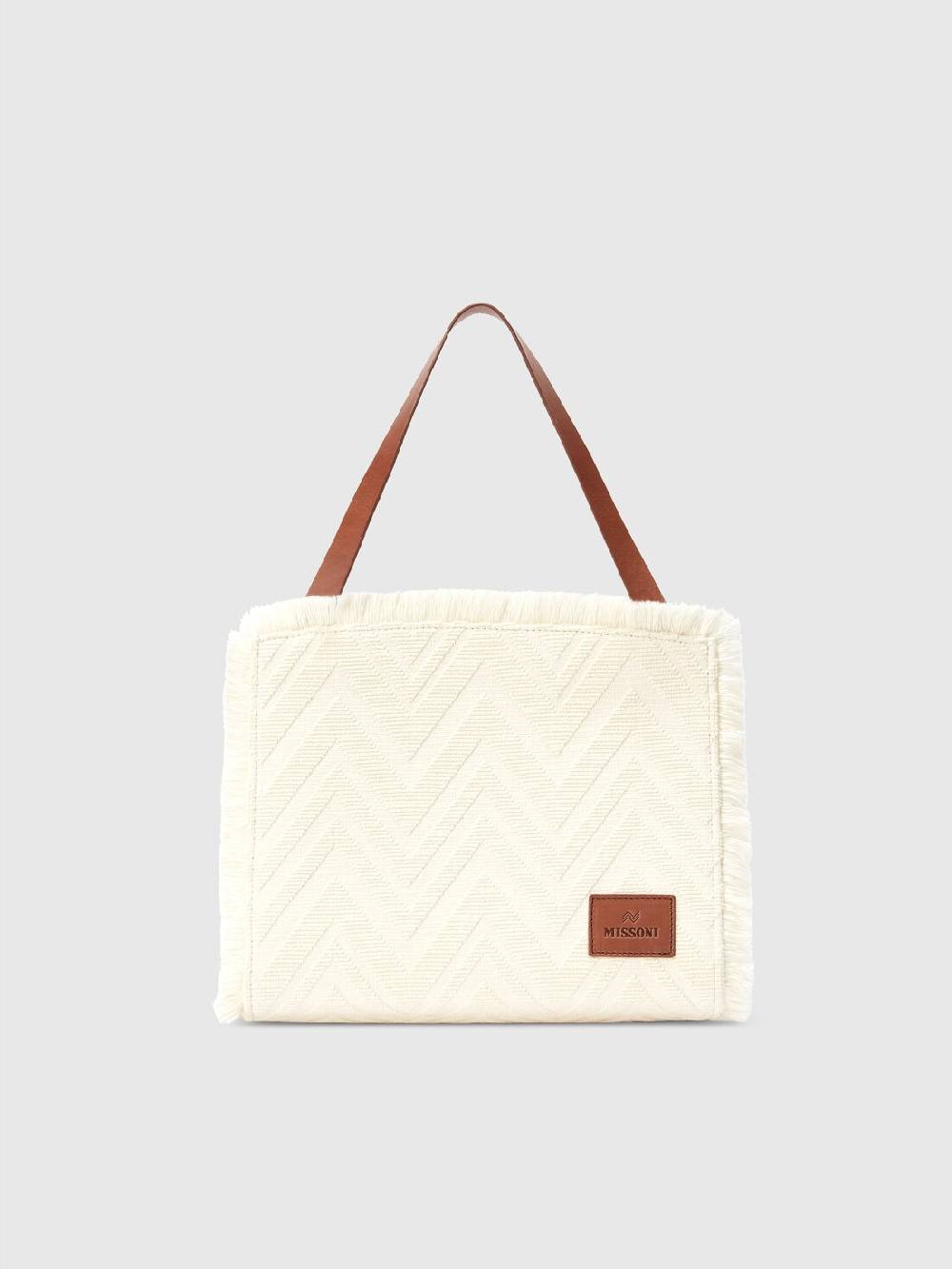 Missoni Tote bag in misto cotone chevron Nuovo