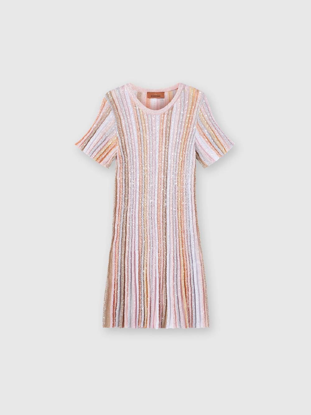 Missoni Abito a maniche corte in maglia di viscosa plissée Promozione