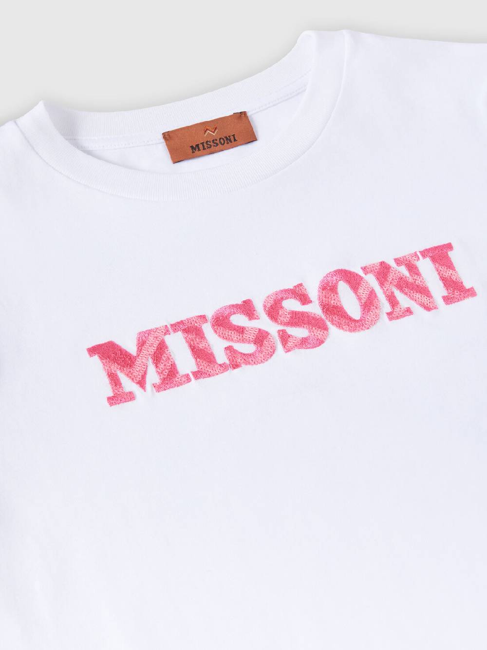 Missoni T-shirt a maniche corte in cotone con scritta logo Acquista Ora